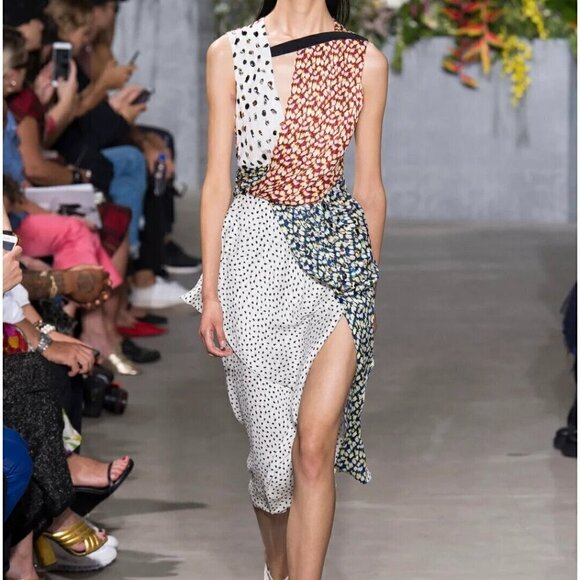 Jason Wu Crinkle Silk Sleeveless Knot Dress Spring Summer 2018 Women's 4 Small - Picture 1 of 13